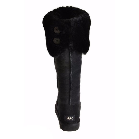 UGG Over The Knee Bailey Button Black Boots - Women's - Picture 5 of 10